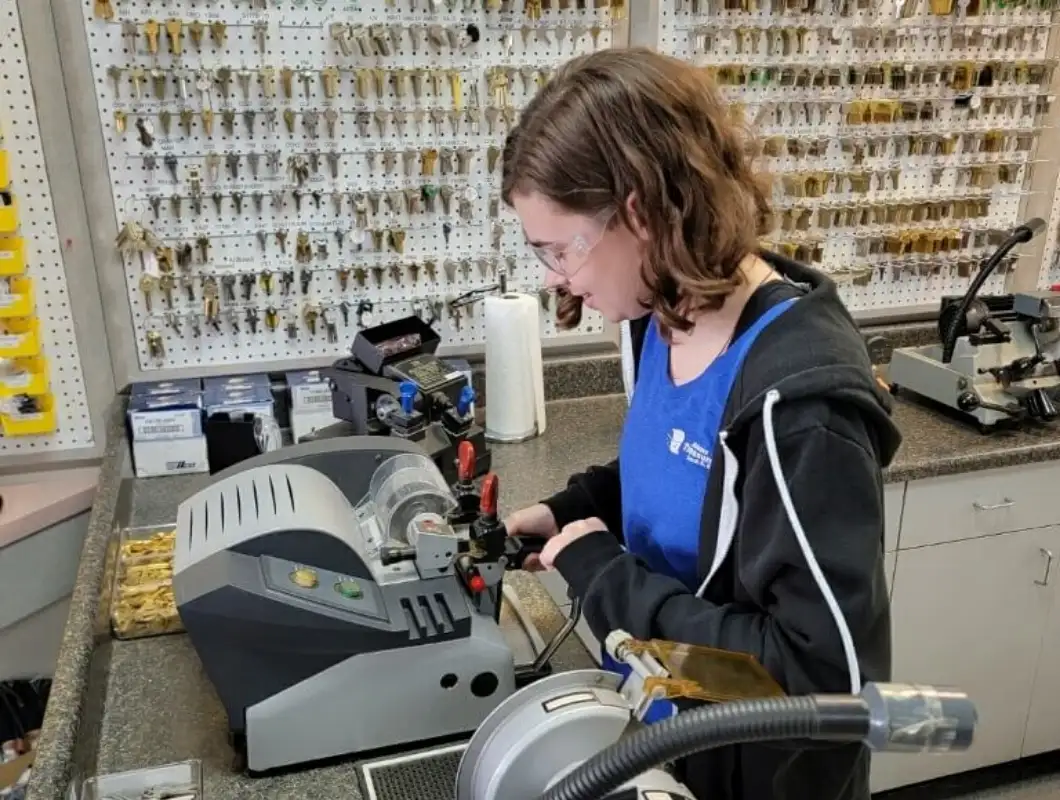 Locksmith working at Adams Treasure Coast Lock & Safe
