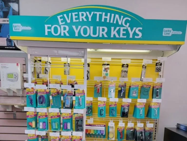 Key display kiosk in Adams Lock & Safe shop